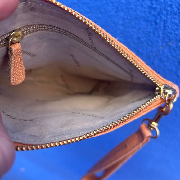 brahmin peach pebble leather wristlet - Picture 5 of 9